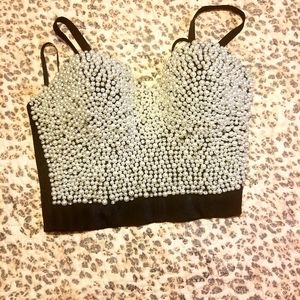 Windsor Black and white bustier